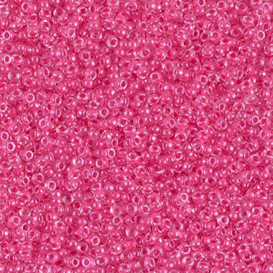 Picture of Miyuki Seed Beads 15/0 208 Carnation Pnk Lined Crystal x10g