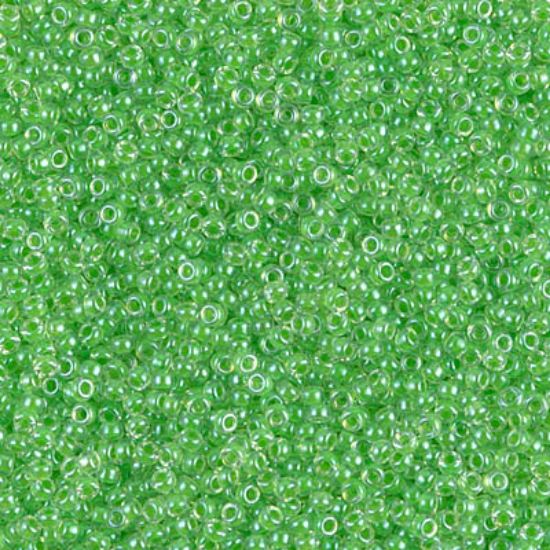 Picture of Miyuki Seed Beads 15/0 228 Green Lined Crystal x10g