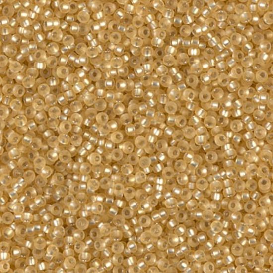 Picture of Miyuki Seed Beads 15/0 3F Mat Silver Lined Gold x10g