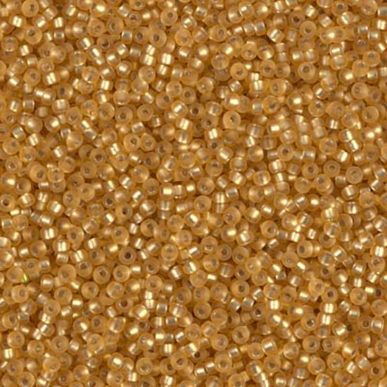 Picture of Miyuki Seed Beads 15/0 4F Mat Silver Lined Dark Gold x10g