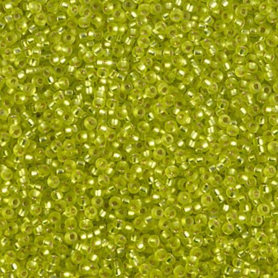 Picture of Miyuki Seed Beads 15/0 14F Mat Silver Lined Chartruese x10g