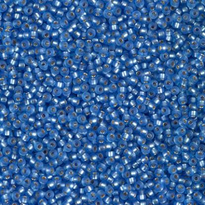 Изображение Miyuki Seed Beads 15/0 19F Mat Silver Lined Sapphire x10g