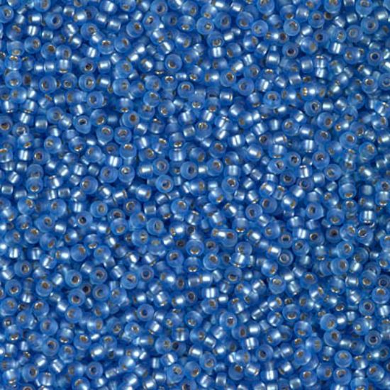Picture of Miyuki Seed Beads 15/0 19F Mat Silver Lined Sapphire x10g