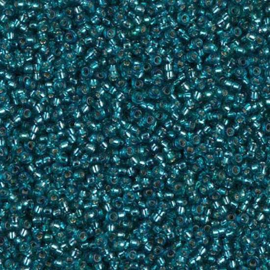 Picture of Miyuki Seed Beads 15/0 1424 Silver Lined Teal x10g