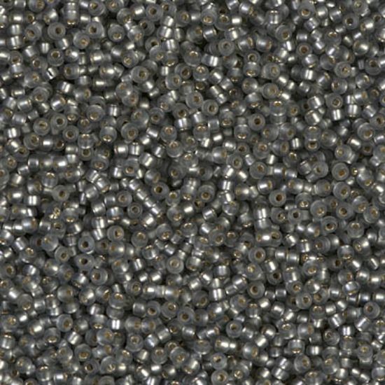 Picture of Miyuki Seed Beads 15/0 21F Mat Silver Lined Gray x10g