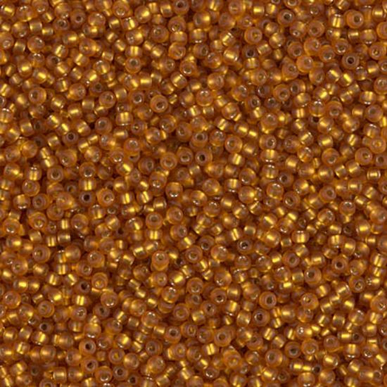Picture of Miyuki Seed Beads 15/0 2422F Mat Silver Lined Topaz x10g