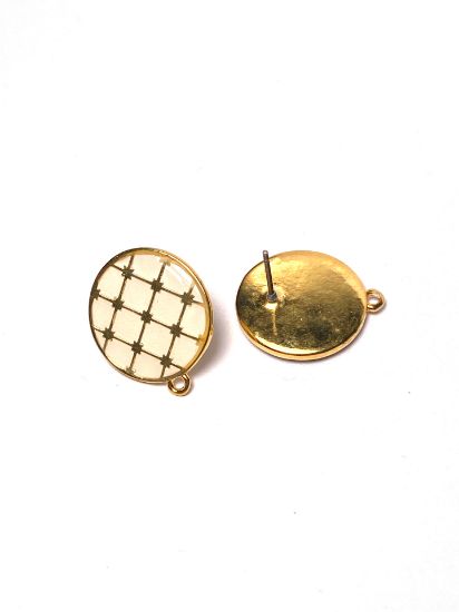 Picture of Earstud Disc 19mm 24kt Gold Plated x2