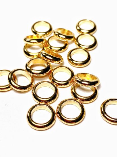 Picture of Premium Component Ring 12mm round 24kt Gold Plated x1