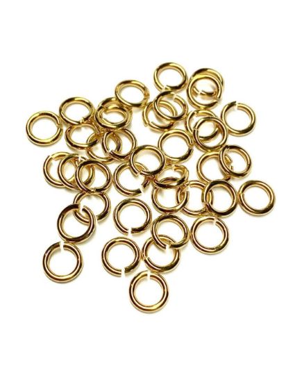 Picture of Premium Jump Ring 7x1.2mm 18kt Gold Plated x20