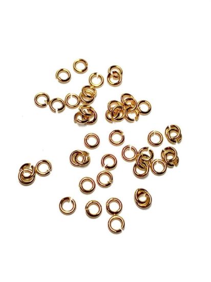 Picture of Premium Jump Ring 3mm 24kt Gold Plated x100