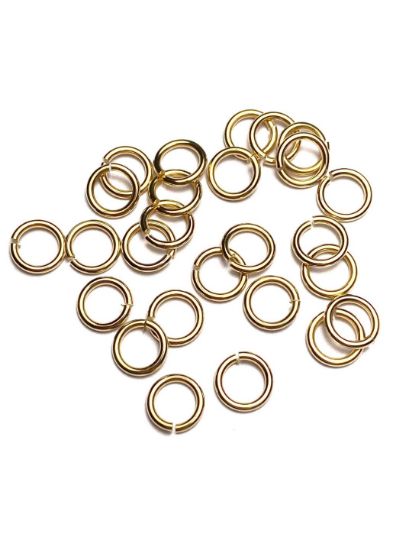 Picture of Premium Jump Ring 8x1.2mm Luxury 18kt Gold Plated x20