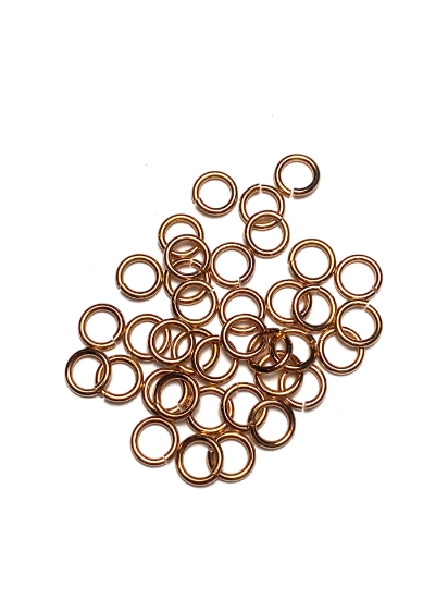 Picture of Premium Jump Ring 7.5x1.2mm Rose Gold Plate x20