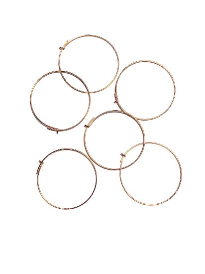 Picture of Earring Hoop 25mm Rose Gold x10
