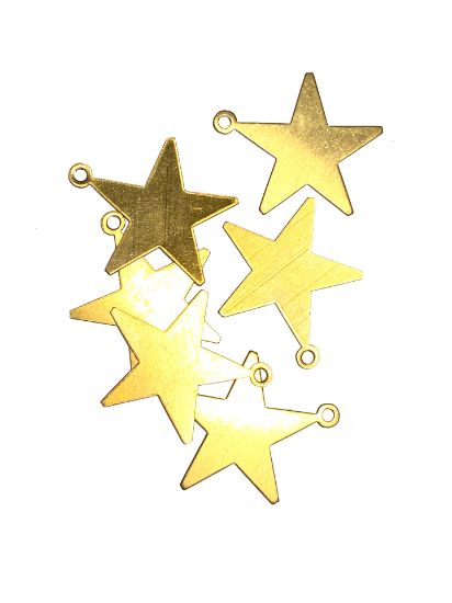 Picture of Stamping blank Star 25mm Brass x5