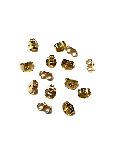 Picture of Premium Ear Clutch 5.5x6.6mm 24kt Gold Plated x20