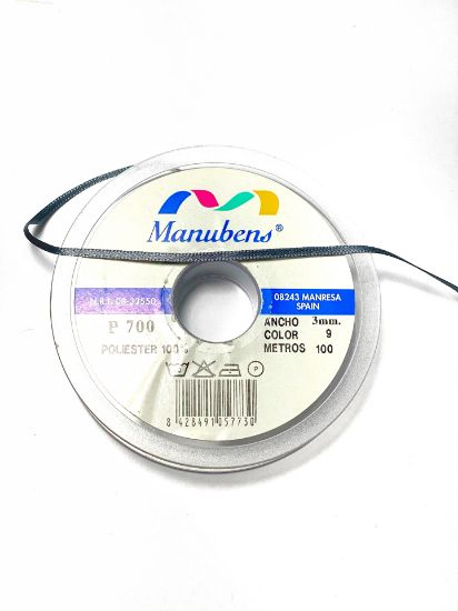 Picture of Manubens Satin Ribbon 3mm Grey x3m