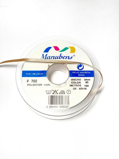 Picture of Manubens Satin Ribbon Beige 3mm x3m