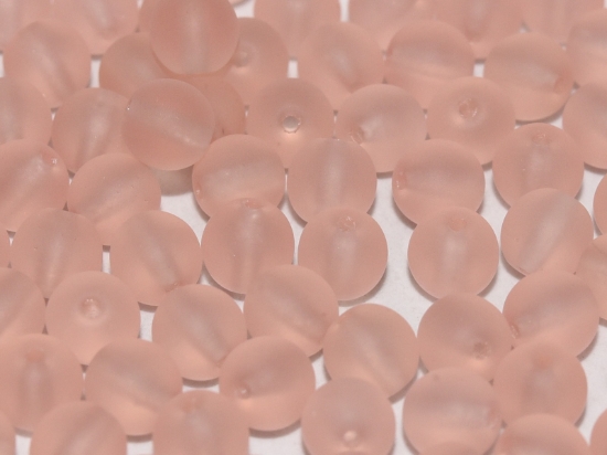 Picture of Czech Glass bead 6mm round Rosaline Mat x100