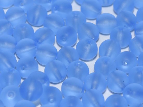 Picture of Round beads 6mm Light Sapphire Mat x25
