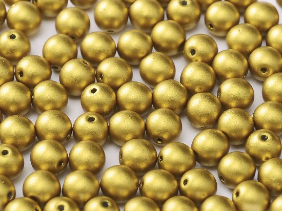 Picture of Round Beads 6mm Olive Gold  x25