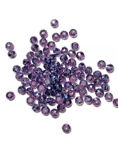 Picture of Faceted Rondelle 5x6mm Amethyst x90