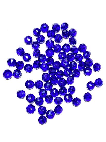Picture of Faceted Rondelle 6x8mm Cobalt x70