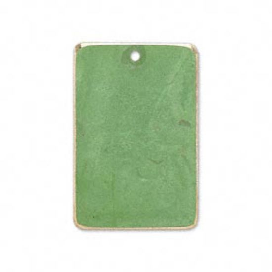 Picture of Rectangle 30x20mm Bright Green Patina x1