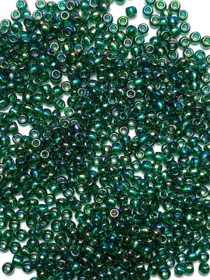 Picture of Toho 11/0 179: Transparent Rainbow Green Emerald x25g