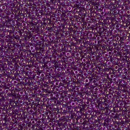 Picture of Miyuki Rocaille 15/0 352 Fuchsia Lined Aqua Luster x10g