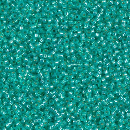 Picture of Miyuki Seed Beads 15/0 572 Dyed Seafoam Green Silver Lined Alabaster x10g