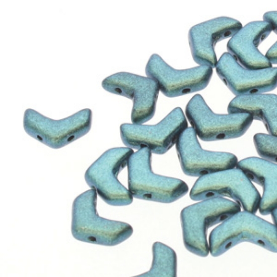 Picture of Chevron Duo 10x4mm Polychrome Mint Chocolat x30