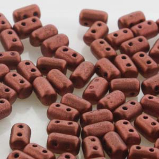 Picture of Matubo Rulla 3x5mm Crystal Bronze Fire Red x10g