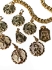Picture of Charm Saint Mix 18mm Gold Tone x12