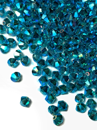 Picture of Preciosa Bead Rondell 4mm Blue Zircon AB2X x100