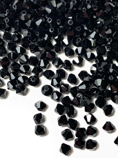 Picture of Preciosa Bead Rondell 4mm Jet x100