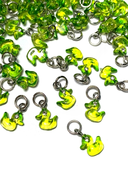 Picture of Pendant YALC Duck 10mm Green  x1