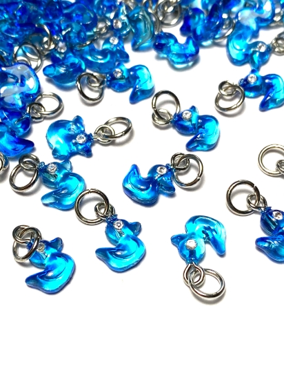 Picture of Pendant YALC Duck 10mm Blue  x1