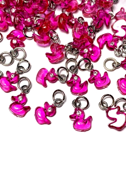 Picture of Pendant YALC Duck 10mm Pink  x1