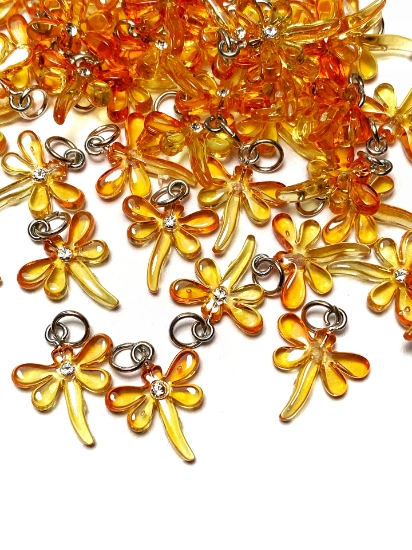 Picture of Pendant YALC Dragonfly Orange 16mm  x1