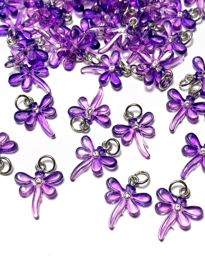 Picture of Pendant YALC Dragonfly Purple 16mm  x1