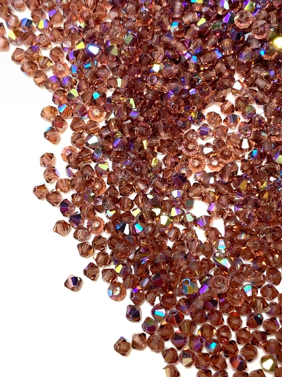 Picture of Preciosa Bead Rondell 3mm Light Burgundy AB x100