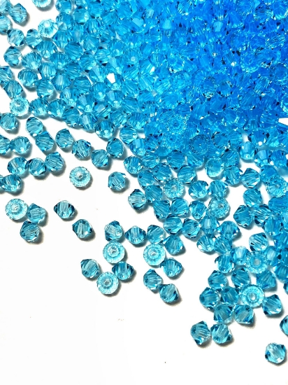 Picture of Preciosa Bead Rondell 3mm Aqua Bohemica x100