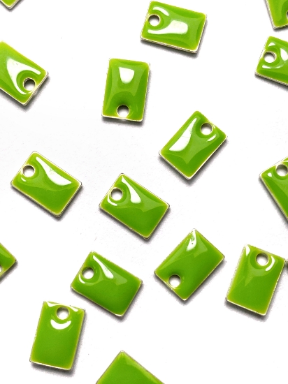 Picture of Candy Epoxy Rectangle 8x6mm Green x1