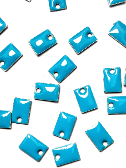 Picture of Candy Epoxy Rectangle 8x6mm Blue x1