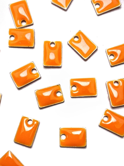 Picture of Candy Epoxy Rectangle 8x6mm Orange x1