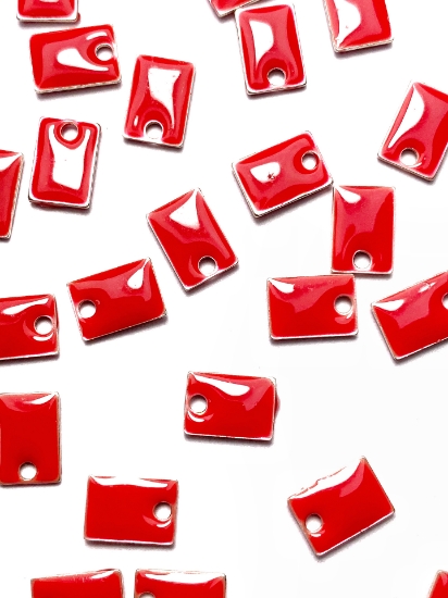 Picture of Candy Epoxy Rectangle 8x6mm Red x1