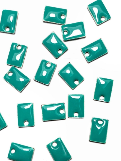 Picture of Candy Epoxy Rectangle 8x6mm Turquoise x1