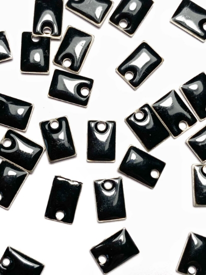 Picture of Candy Epoxy Rectangle 8x6mm Black x1