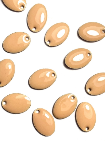 Picture of Candy Epoxy Oval 14x10mm Beige x4