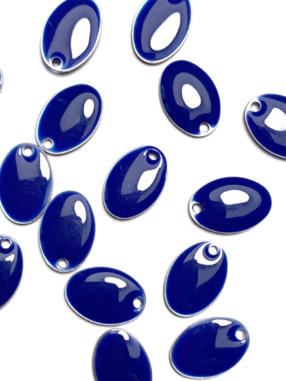 Picture of Candy Oval 14x10mm Navy Blue x4